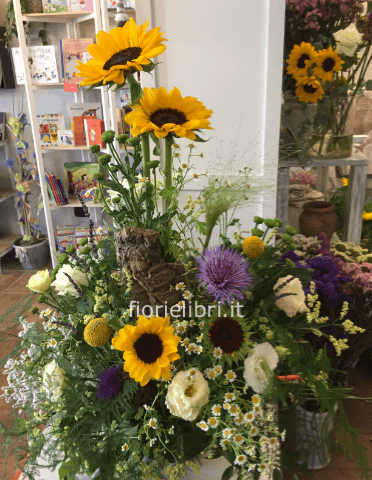 centrotavola base con girasoli